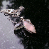 Handmade Moonstone Sterling Silver Necklace with Pink Moonstone Pendant