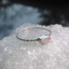 Crystal Opal Stacking Ring Sterling Silver with Natural Australian Opal Size 6