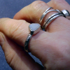 Handmade Opal Ring Sterling Silver Size 7, Australian Opal Rings for Women