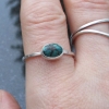 Turquoise Sterling Silver Stacking Ring in Size 8 December Birthstone Handmade G