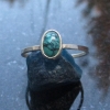 Turquoise Sterling Silver Stacking Ring in Size 9 December Birthstone Handmade Gift for Women Turquoise Sterling Silver Stacking Ring in Size 9 December Birthstone Handmade G