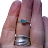 Handmade Opal Ring Sterling Silver Size 6.5 Australian Opal Rings for Women