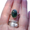 Handmade Opal Ring 925 Sterling Silver Indonesian Opalized Wood Size 7