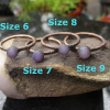 Grape Agate Ring Raw Grape Agate Ring Copper and Agate Jewelry Raw Stone Rough G
