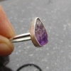 Handmade Raw Amethyst Sterling Silver Ring Size 6.5 February Birthstone Crystal