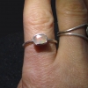 Raw Opal Sterling Silver Ring in Size 7 Welo Opal October Birthstone Gemstone Ri