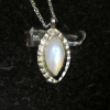 Rainbow Moonstone Necklace in Sterling Silver Blue Flash Moonstone Pendant Marqu