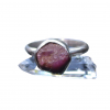 Raw Ruby Ring Size 7 Sterling Silver Stacking Ring July Birthstone Jewelry for W