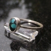 Turquoise Sterling Silver Stacking Ring in Size 8 December Birthstone Handmade G