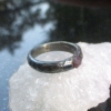 Handmade Ruby Crystal Ring Cast in 925 Sterling Silver Size 8 1/4 Ring with Textured Oxidized Finish Handmade Ruby Crystal Ring Cast in 925 Sterling Silver Size 8 1/4 Ring with Text
