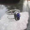 Handmade Boulder Opal Ring 925 Sterling Silver Australian Opal Handmade Size 7 R