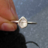 Handmade Herkimer Diamond Ring Size 7.5 Set in 925 Sterling Silver Natural Herki