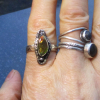Handmade Ammolite Silver Ring 925 Sterling Silver Natural Fossil Ammonite Handma