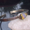 Boulder Opal Cuff Bracelet Handmade 925 Sterling Silver Australian Opal Jewelry