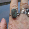 Boulder Opal Ring Statement 925 Sterling Silver Australian Opal Handmade Rings f
