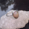 Handmade Opal Ring 925 Sterling Silver, Size 8, Stackable Rings for Women