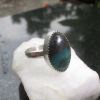 Handmade Indonesian Opal Ring 925 Sterling Silver Made with Indonesian Opalized