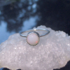 Handmade Opal Stacking Ring 925 Sterling Silver Size 7 October Birthstone