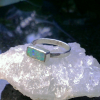 Handmade Opal Ring  Sterling Silver Size 6.5 Australian Opal Rings for Women