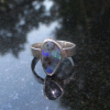 Handmade Boulder Opal Ring 925 Sterling Silver with Australian Opal Rings for Wo