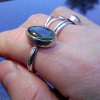 Handmade Opal Ring 925 Sterling Silver Indonesian Opalized Wood Size 7