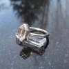 Handmade Herkimer Diamond Ring Size 6 Set in 925 Sterling Silver Natural Herkime