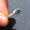 Turquoise Sterling Silver Stacking Ring in Size 8 December Birthstone Handmade G