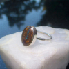 Boulder Opal Ring Sterling Silver Size 7 Handmade with Natural Australian Opal i