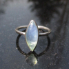 Peruvian Opal Ring Size 7.5 Set in 925 Sterling Silver Natural Blue Green Opal,M