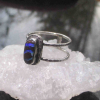 Handmade Boulder Opal Ring 925 Sterling Silver Australian Opal Handmade Size 7 R