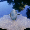 Handmade Larimar Ring 925 Sterling Silver Stackable Rings for Women
