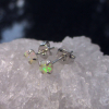 Opal Silver Post Earrings Sterling Silver Dainty 4mm Oval Australian Opal Stud E