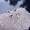 Australian Opal Sterling Silver Stud Earrings: 8mm Oval Australian Opal Sterling Silver Stud Earrings: 8mm Oval