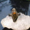 Handmade Ammolite Silver Ring 925 Sterling Silver Natural Fossil Ammonite Handma