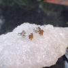 Oregon Sunstone Earrings 925 Sterling Silver with Natural Crystal Rough Stones Post Earring Crystal Studs 4mm Oregon Sunstone Earrings 925 Sterling Silver with Natural Crystal Rough Stones P