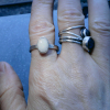 Handmade Opal RingnSterling Silver, Size 7 Australian Opal Rings for Women