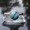 Handmade Turquoise Silver Ring US Size 7 Natural Tibetan Turquoise Gemstone Dece