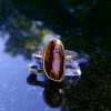 Handmade Boulder Opal Ring 925 Sterling Silver with Australian Opal Rings for Wo