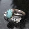 Handmade Turquoise Sterling Silver Stacking Ring in Size 7 December Birthstone G