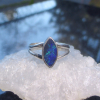 Handmade Opal Ring Sterling Silver Rings for Women Size 7.5 Natural Australian O