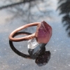 Raw Amethyst Copper Electroformed Ring Size 8 February Birthstone  Crystal Stack
