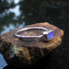 Crystal Opal Ring with Australian Opal Sterling Silver Size 8 Handmade Stackable