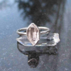Handmade Herkimer Diamond Ring Size 6 Set in 925 Sterling Silver Natural Herkime