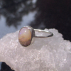 Handmade Opal Ring 925 Sterling Silver, Size 8, Stackable Rings for Women