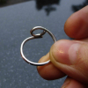 Silver Eye Ring Sterling Silver Size 7 Minimalist, Freeform, Circle Ring Silver