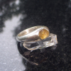 Oregon Sunstone Ring Size 6 Handmade 925 Sterling Silver Natural Raw Stone Ring Molten Silver Oregon Sunstone Ring Size 6 Handmade 925 Sterling Silver Natural Raw Stone Ring