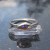 Handmade Boulder Opal Stacking Ring 925 Sterling Silver Size 8 Queensland Austra