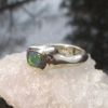Handmade Australian Opal Ring 925 Sterling Silver Size 8 Rings for Women