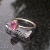 HanAdmade Pink Tourmaline Ring 925 Sterling Silver Size 6 Stacking Rings Silver
