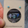 Dainty Opal Stud Earrings: 925 Sterling Silver, Australian Blue-Green Gemstone